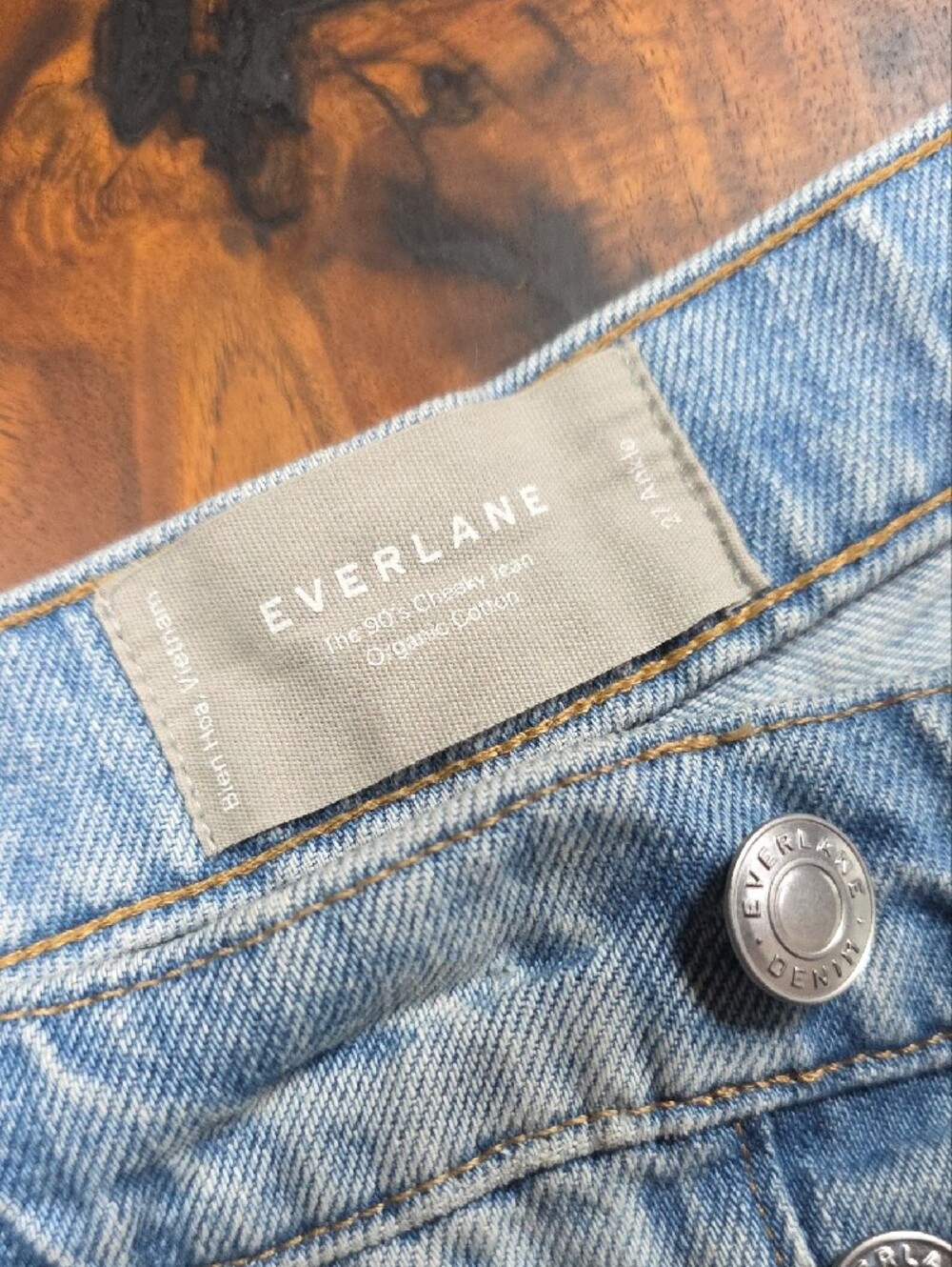 Everlane Light Blue Patchwork Streetwear✨️Y2K✨️SKATER GIRL✨️ - Picture 3 of 8